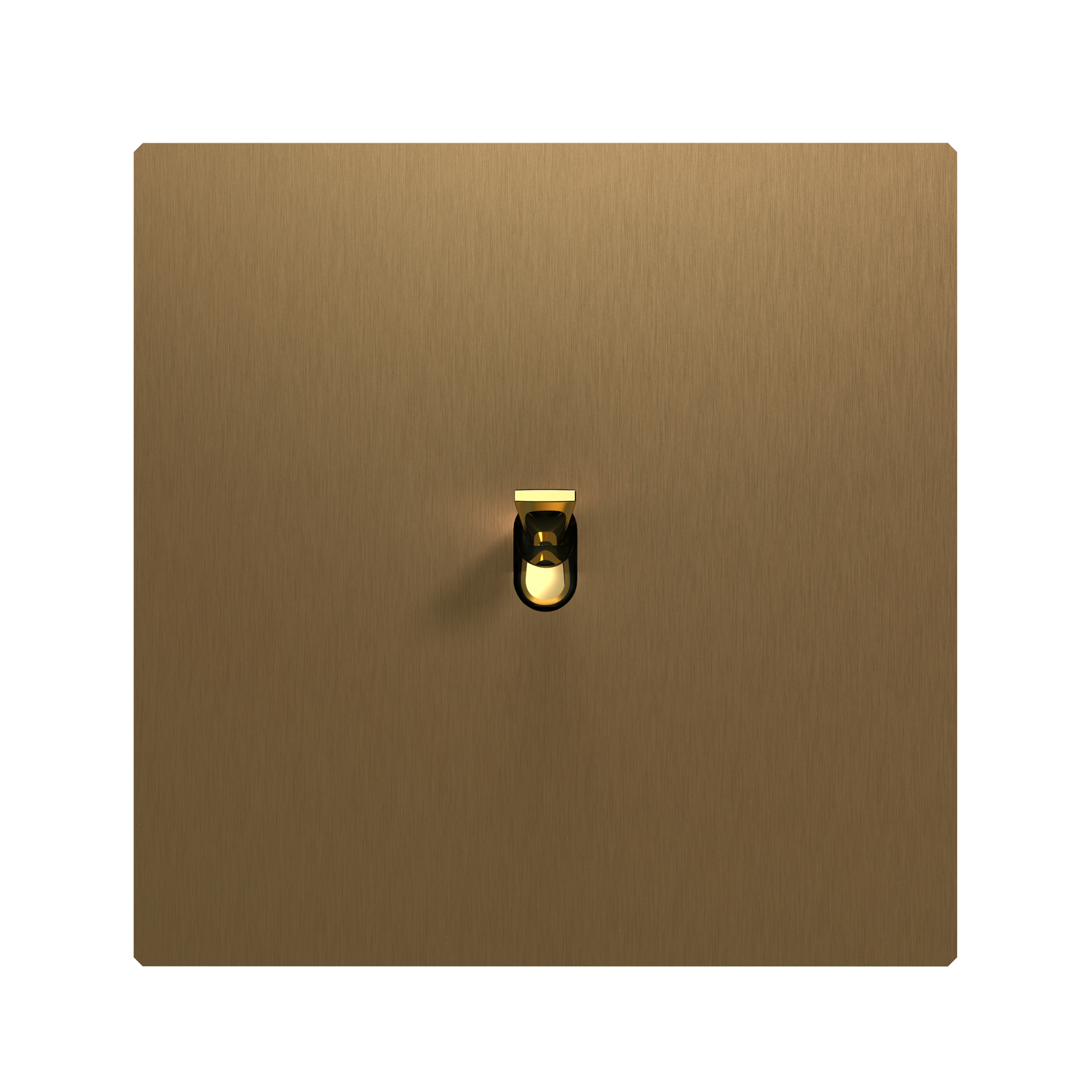 5.1 strömbrytare i bronserad mässing med blank guldknapp