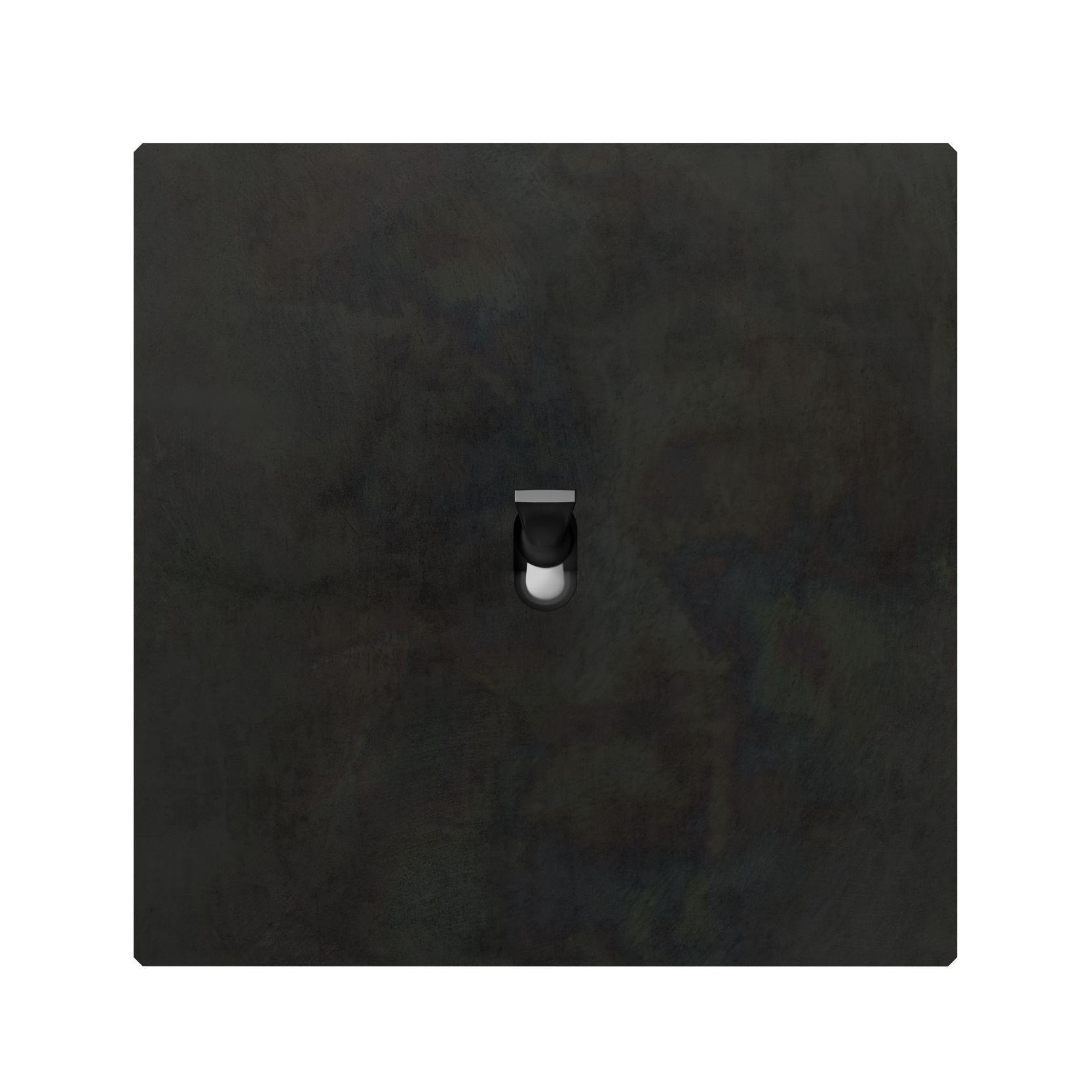 5.1 strömbrytare i antikt järn med knapp i svart nickel