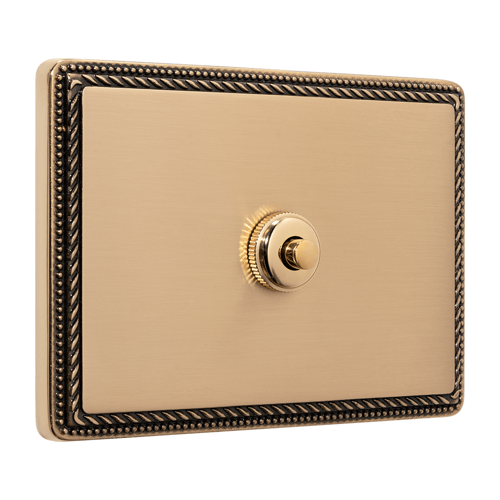 1950 Switch in Golden Brass with a Golden Brass Push Knob