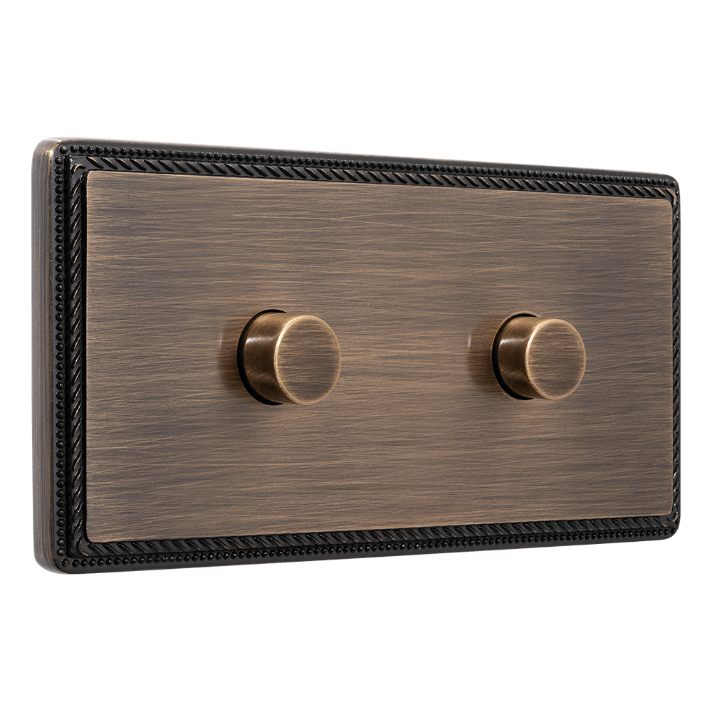 1950 Switch in Antique bronze with two dimmers