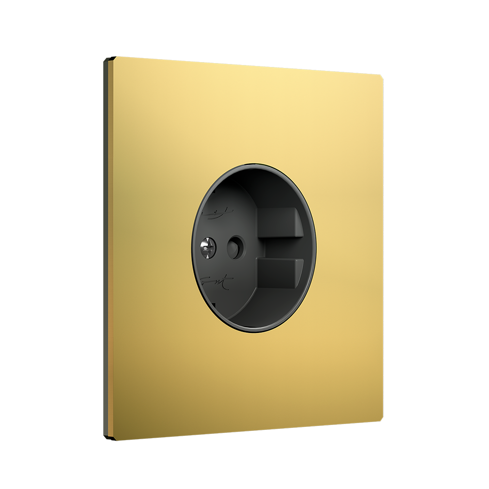 5.1 and Bridge Electrical Outlet in Satin Golden Brass