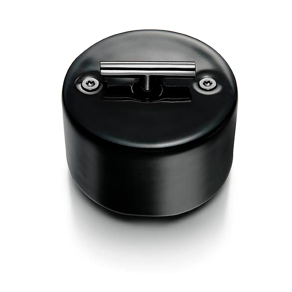 DO Switch in Black porcelain with a Black Nickel Metal Knob