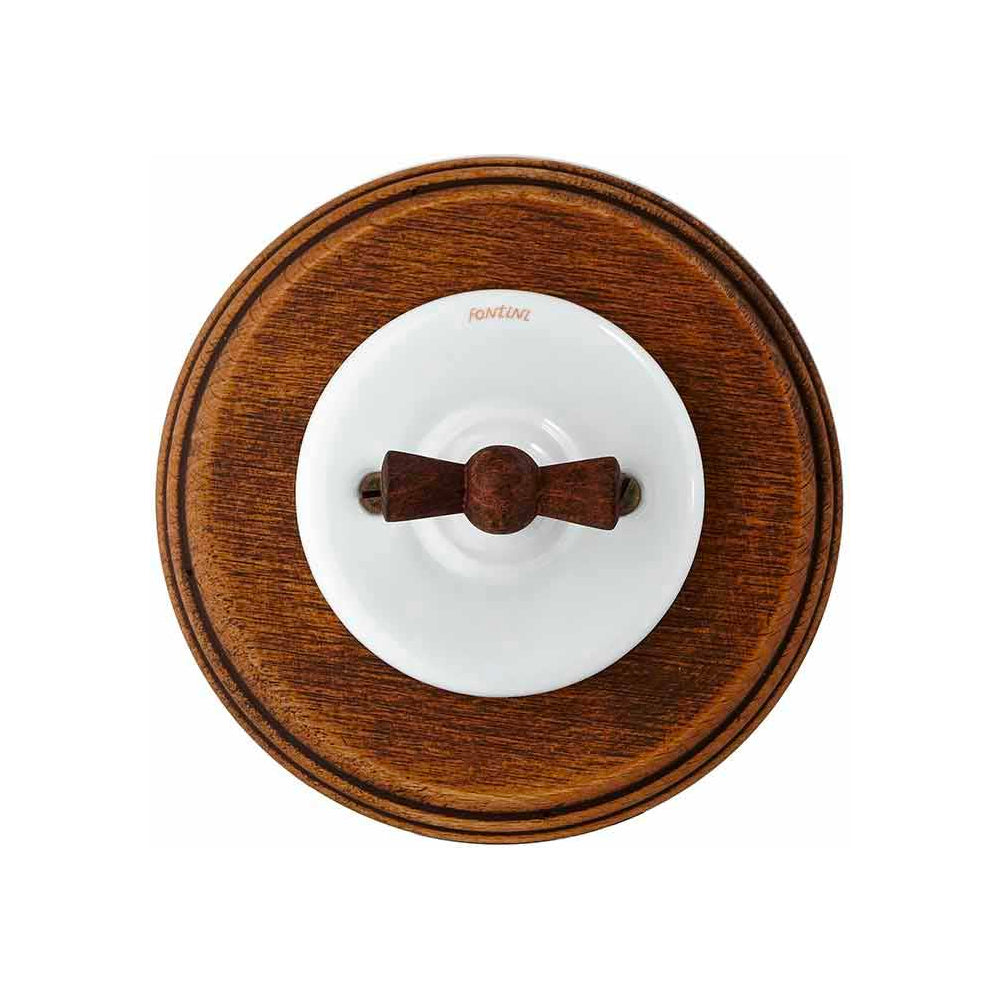 Garby Colonial Switch in Aged Beech and White Porcelain