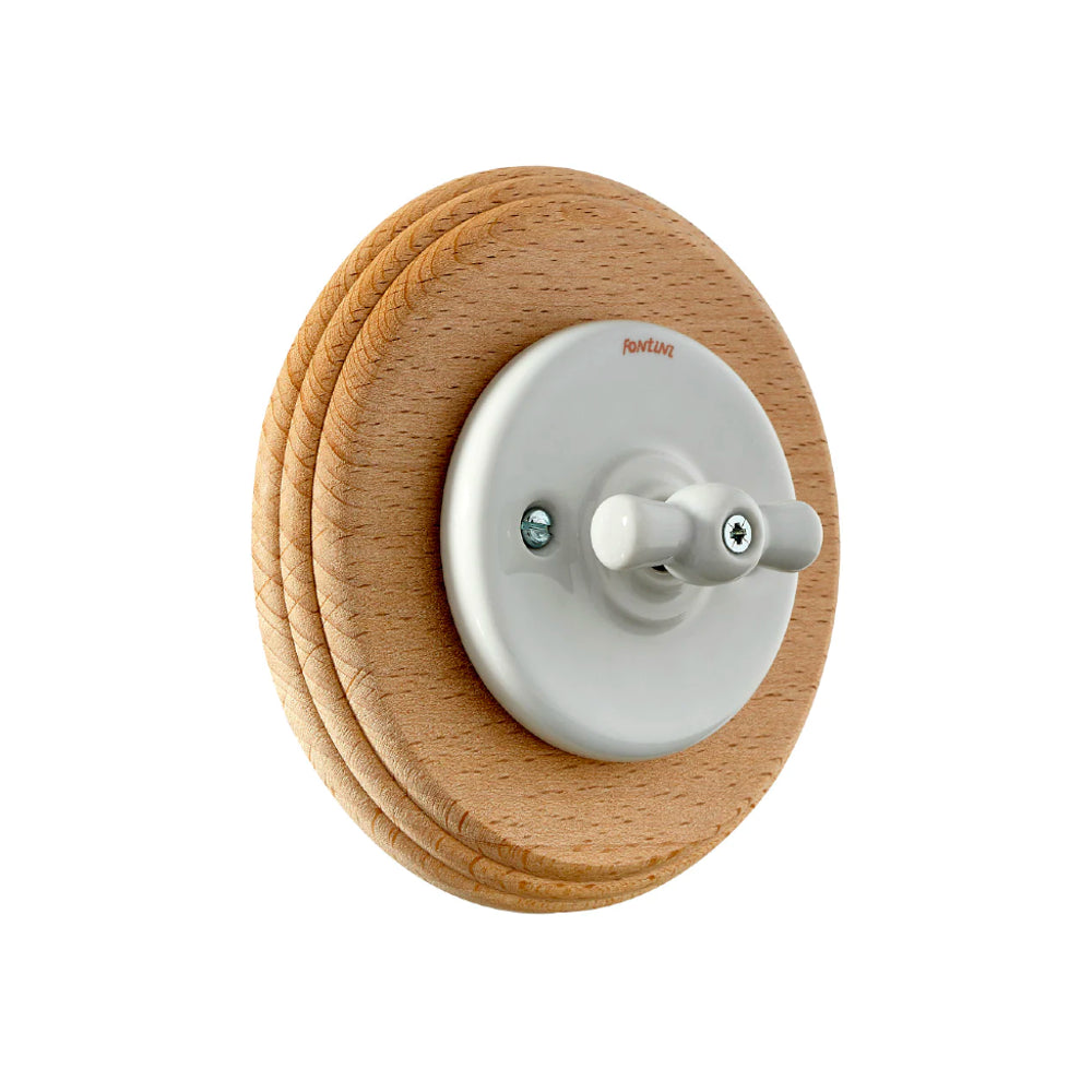 Garby Colonial Switch in Natural Beech and White Porcelain
