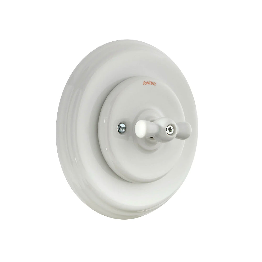 Garby Colonial Switch in White Porcelain