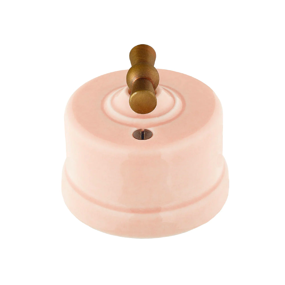 Garby Light Switch in Pink Porcelain