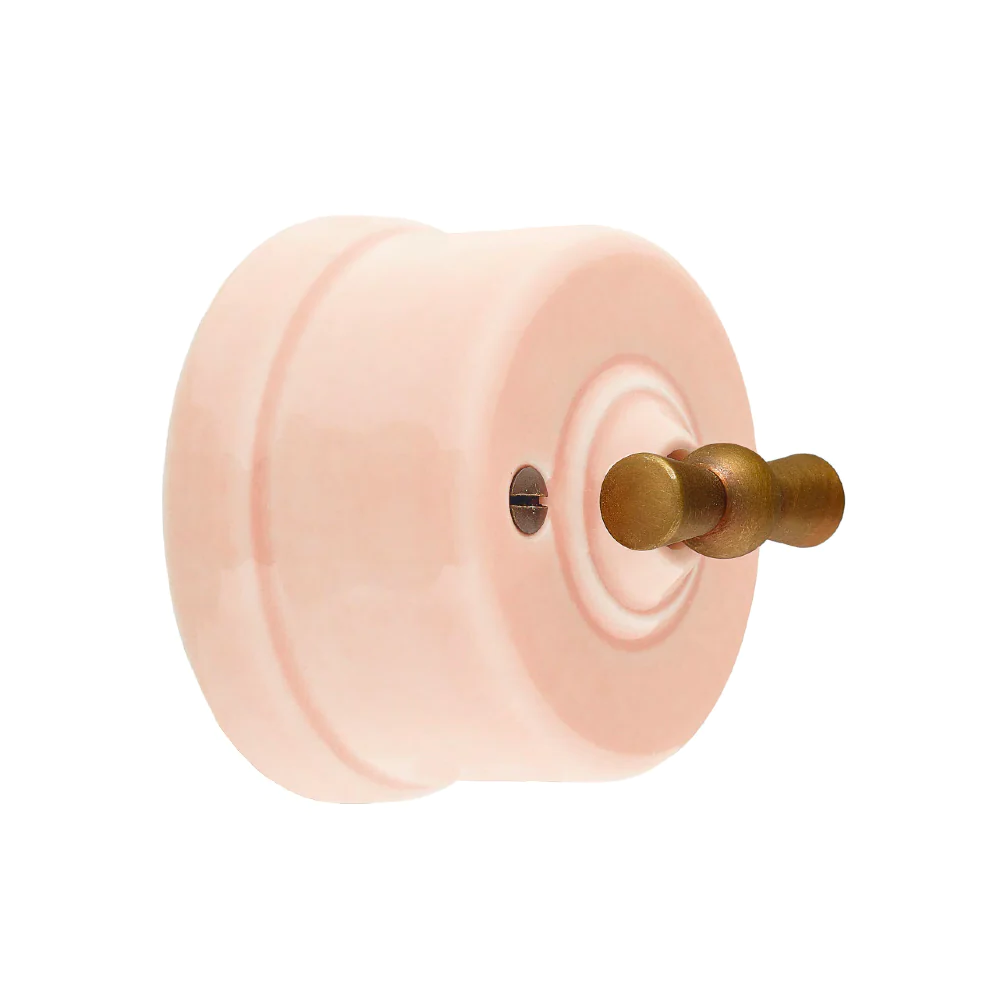 Garby Light Switch in Pink Porcelain