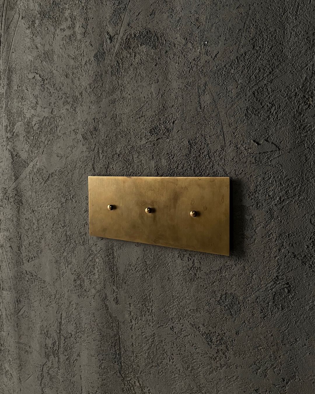 More Switch in Soft Polished Brass With Two Push Buttons